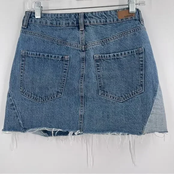 GARAGE DENIM Mini Jean Skirt PETITE Small SP - Picture 4 of 5